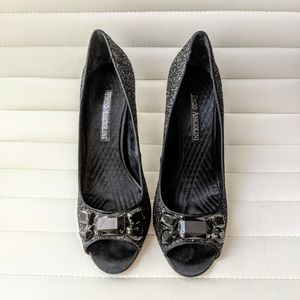 Nine West Enzo Angiolini Glitter Gem Bow Heels